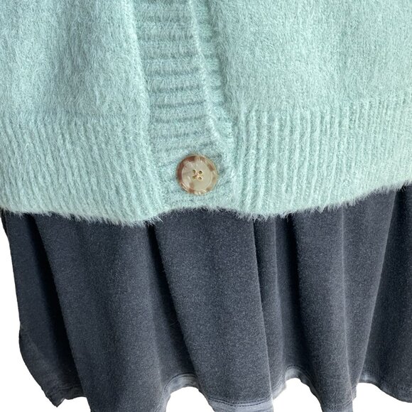 JOIE Cardigan Sweater Mint Green XL Soft Balloon Sleeves NWT - Picture 10 of 11